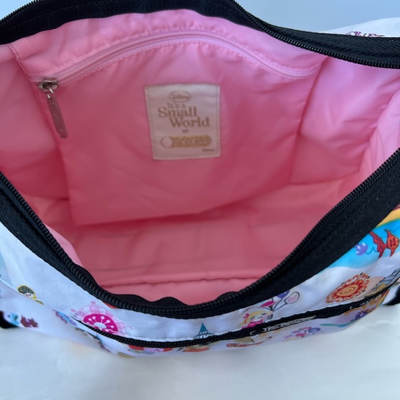 LESPORTSAC DISNEY IT’S A SMALL WORLD HOBO PURSE - Picture 3 of 8